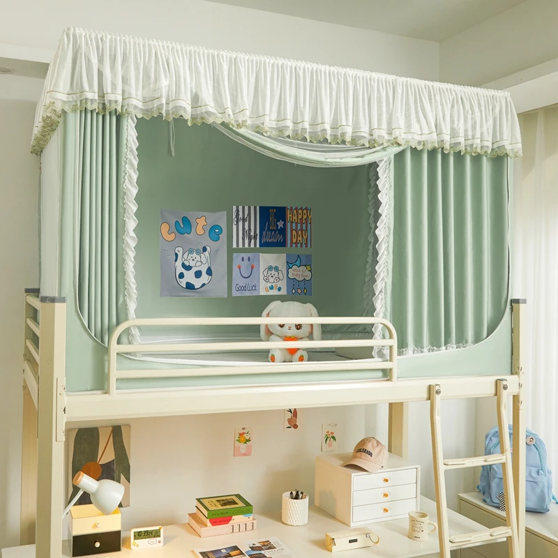 

Strong Light Bloing Mosquito Net Inteated Dormi Bedroom Full Enclosed Single Bed Bunk Bed Universal Canopy Student Ho...