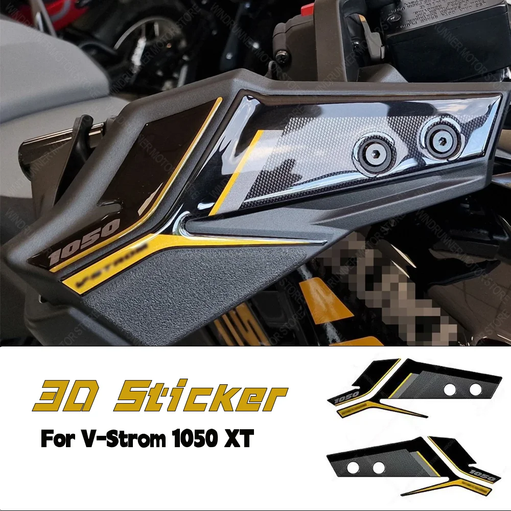 For V-Strom 1050 XT Motorcycle Accessories Anti Scratch Protective Tank Pad Stickers Kit 3D Resin Protective Sticker