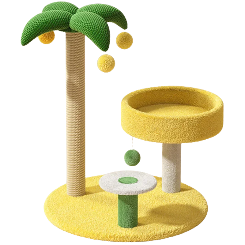 

Small Cute Tree Cat Climbing Kitten Playground Sisal Ball Tower Toy Cat Scratch Board Nail Couch Para Gatos Pet Supplies