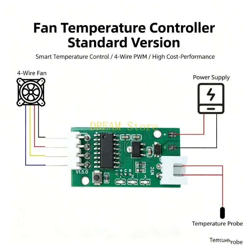 5V/12V Fan Temperature Control Board for 3D Printer Cooling Fan Regulator Best Sale