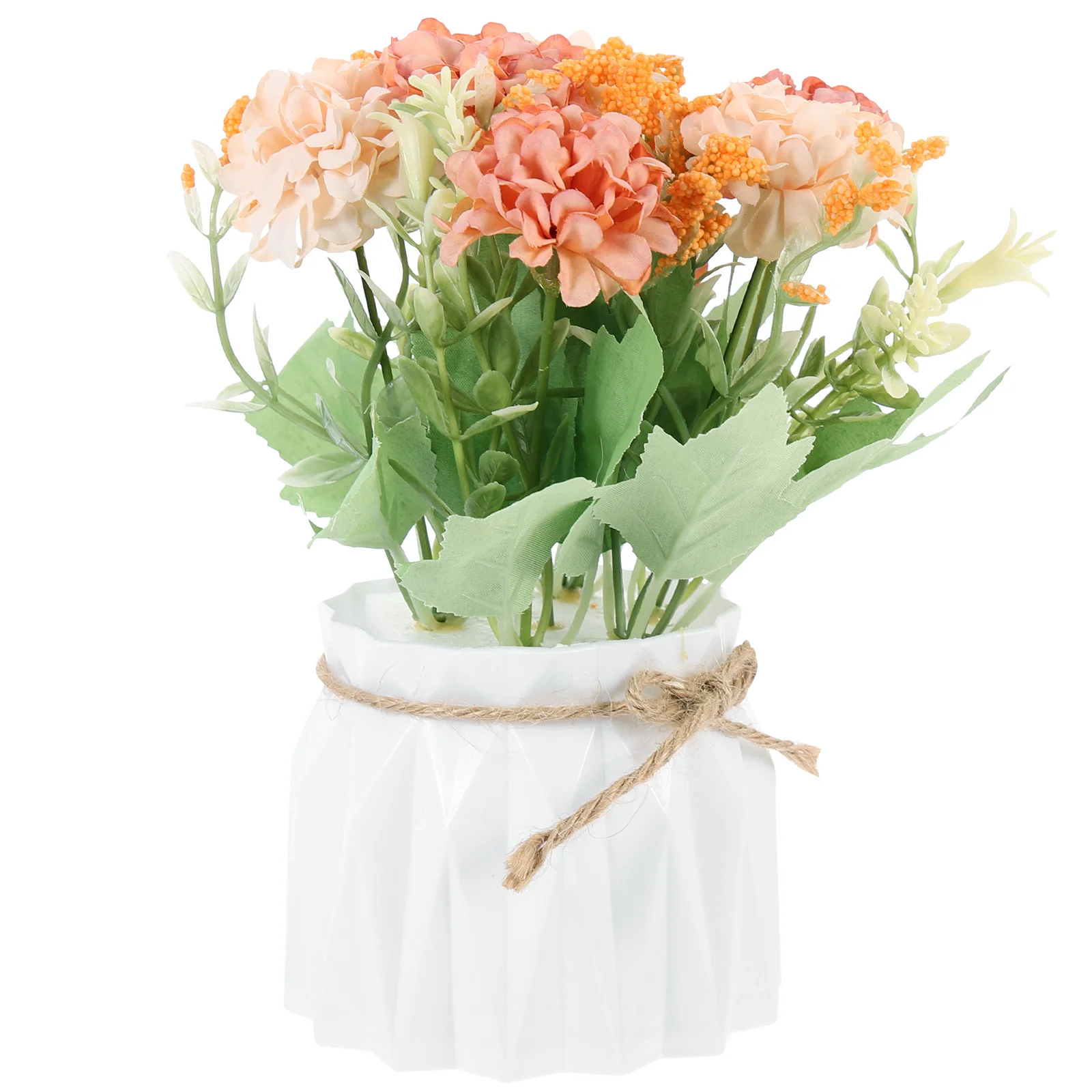 

Hydrangea Potted Artificial Flower Bouquet Wedding Centerpiece Decor Fine Workmanship Realistic Simulation Floral Arrangement