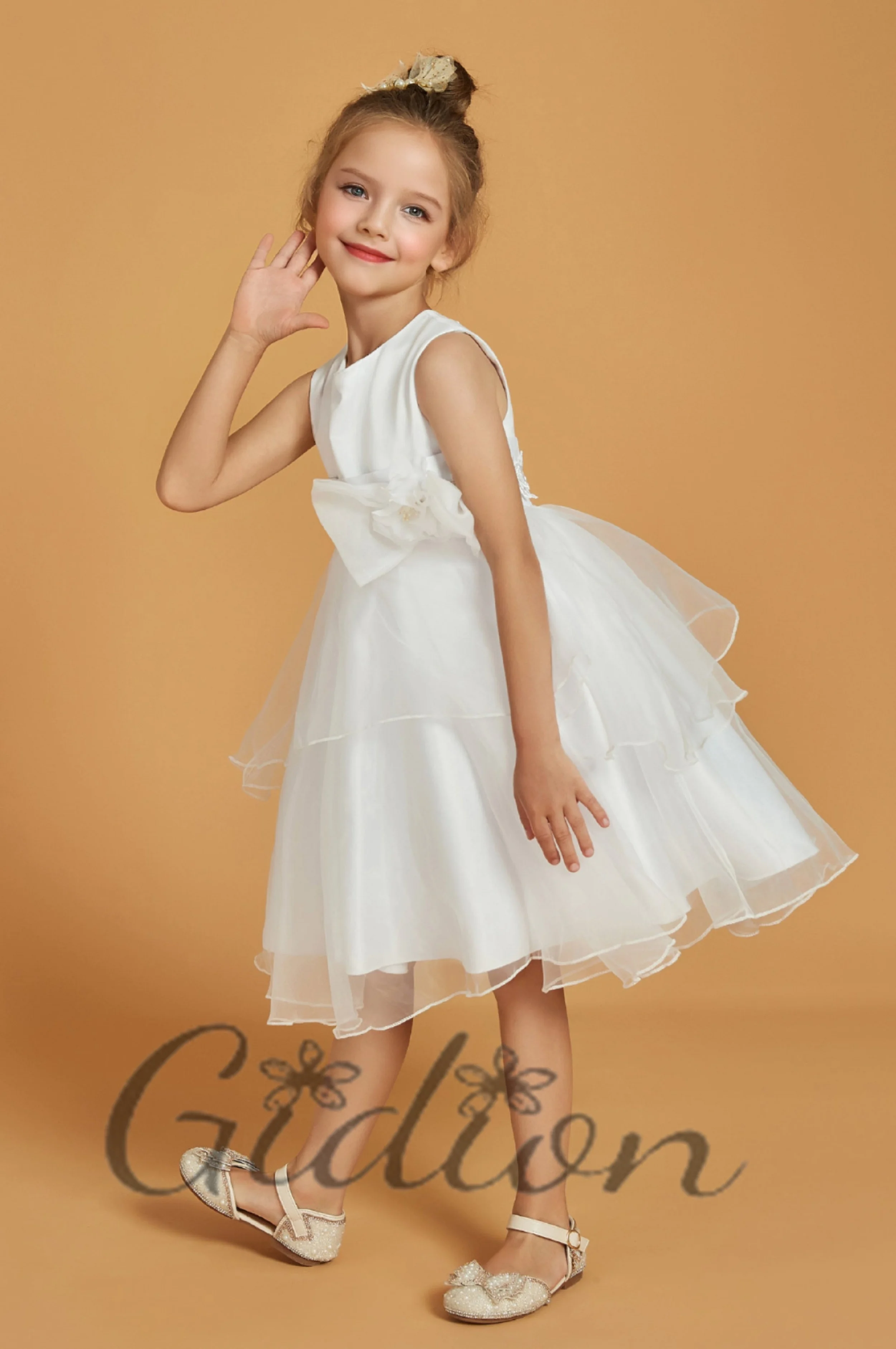 Flower Girl Dress For Kids Wedding Birthday Evening Party Pageant Ball Ceremony First Communion Banquet Prom Event Celebrations