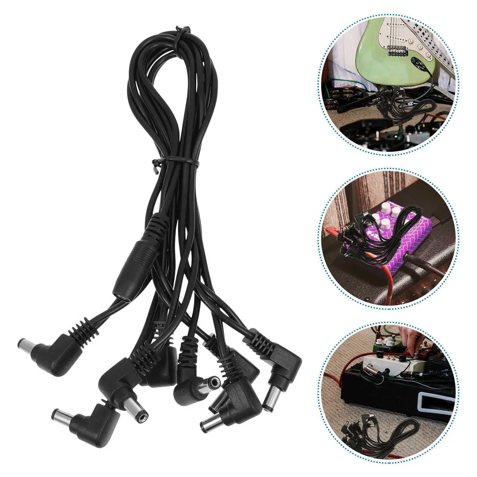 2 Pcs Effect Pedal Power Cable Effects Patch Cables Board Dc Adapter Splitter Bass for Pedals