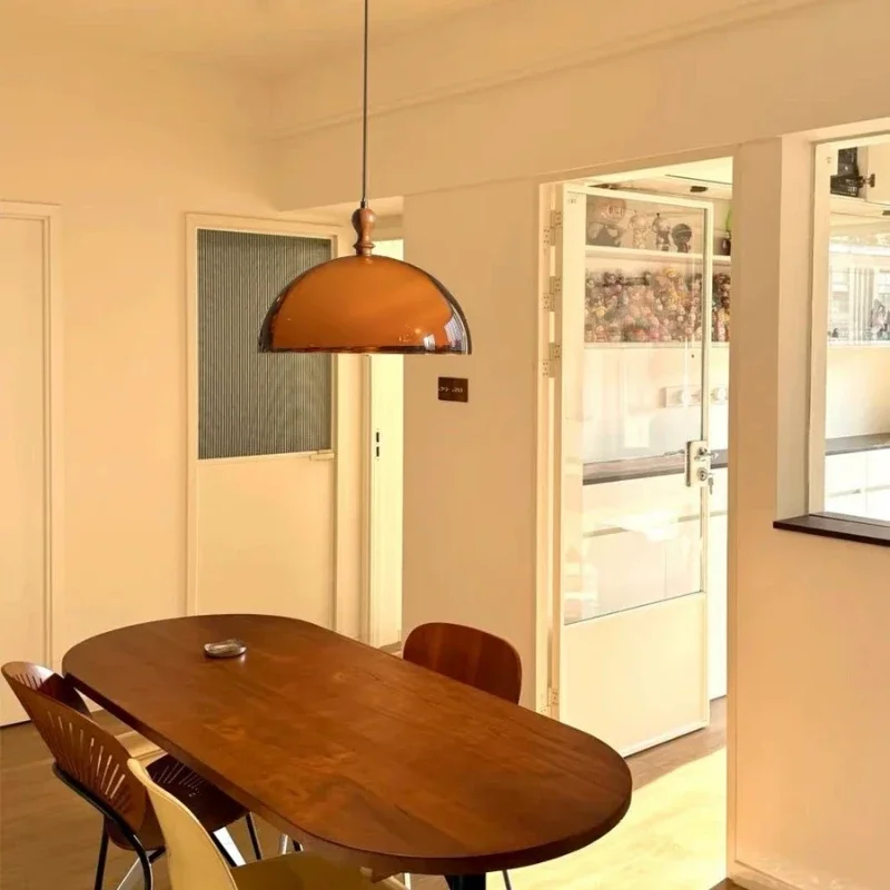 

SANDYHA Vintage LED Pendant Light Semi-circular Design Ideal for Living Room Bedroom Indoor Lighting Decorative Fixture
