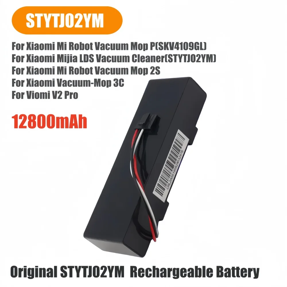 

14.8V 12800mAh STYTJ02YM Battery for Xiaomi Mijia LDS Vacuum Cleaner,Mi Robot Vacuum-Mop P,Mi Robot Vacuum-Mop 2S/Haier JX37