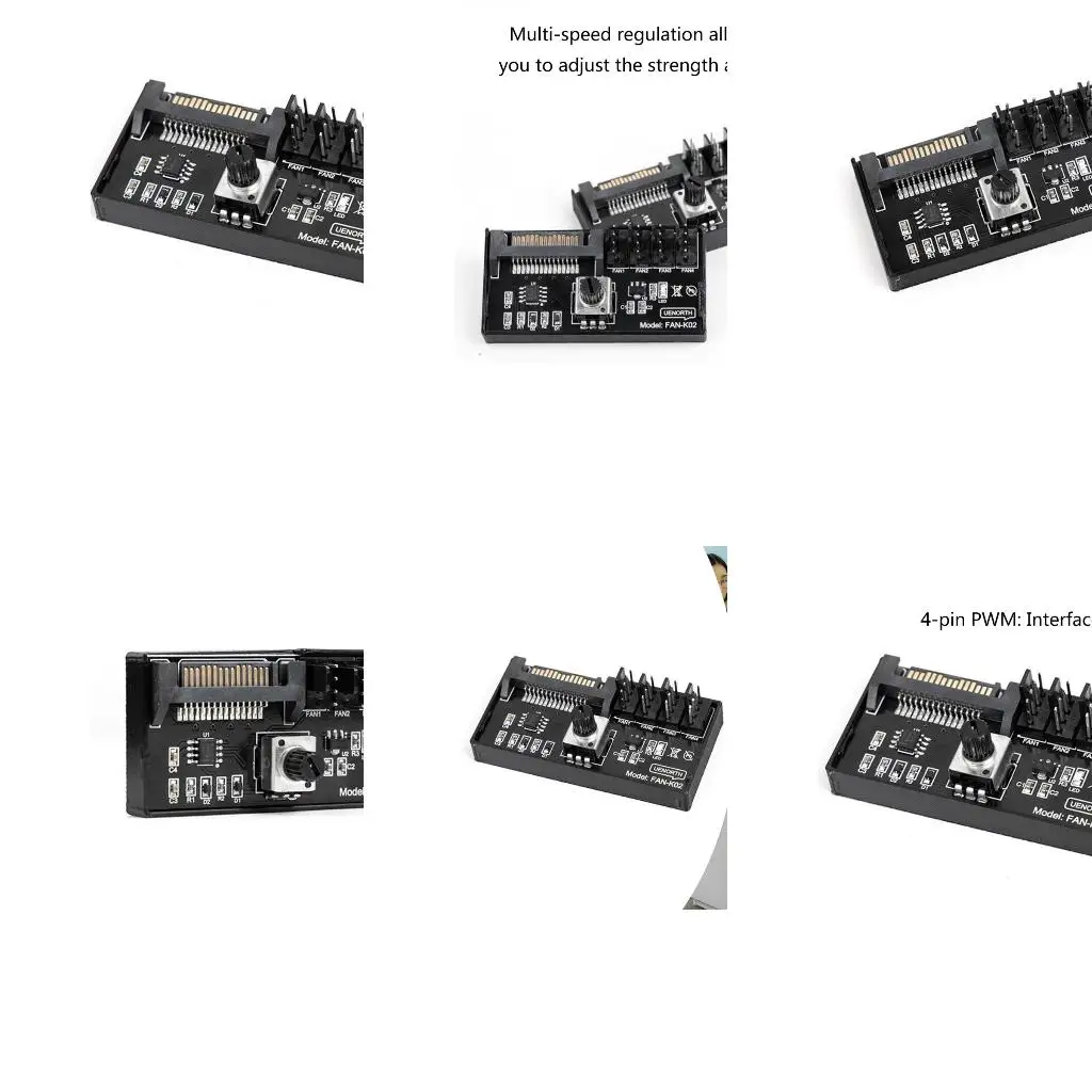 

4 Way PWM Fan Controller Hubs for Servers PC NAS Multiple Fan Speed Control High Efficiency Cooling System A4WF