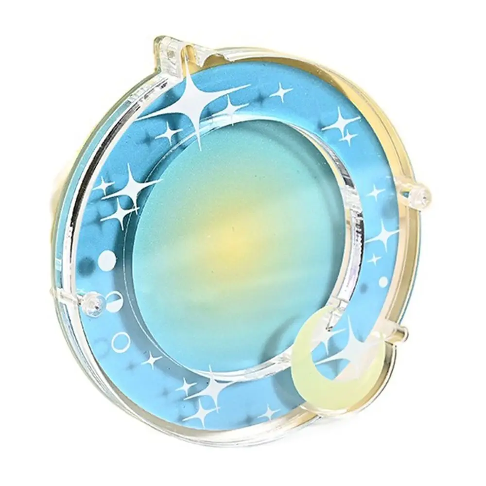 Japanese-Style Anime Badge Storage Box Mini Cartoon Badge Display Cases Acrylic Transparent Window Badge Protector Cover