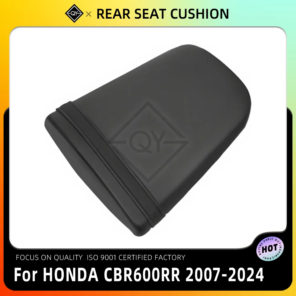 

Motorcycle Black Rear Seat Cushion Pressure Relief Comfortable Passenger Pad Fit For Honda CBR600RR 2007-2024 CBR 600RR 600 RR