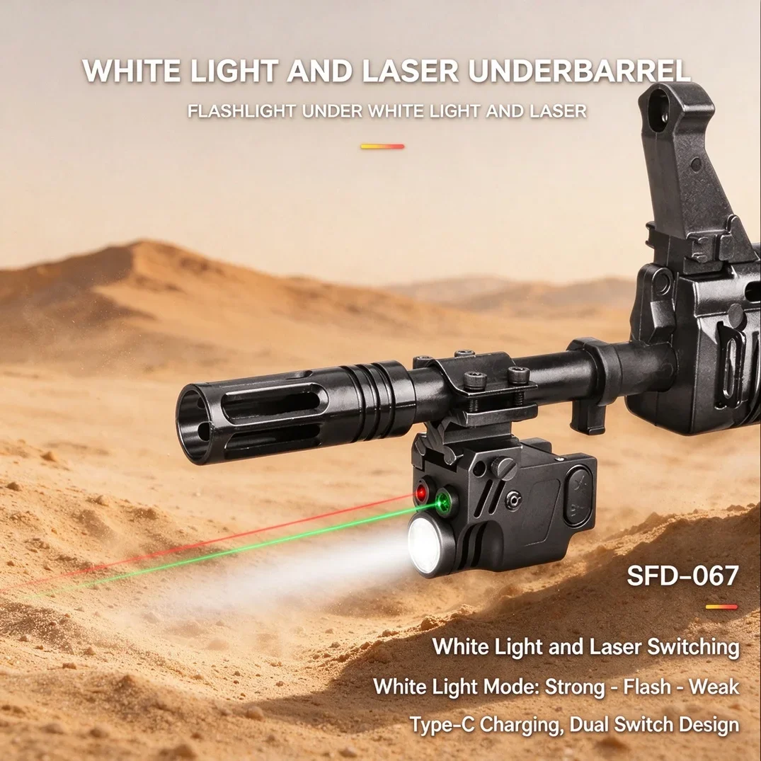 Multifunctional Richfire Tactical Flashlight 1000 lumens 3 in 1 LED Combo Pistol Light Hunting Torch for 20mm Rail Mounted