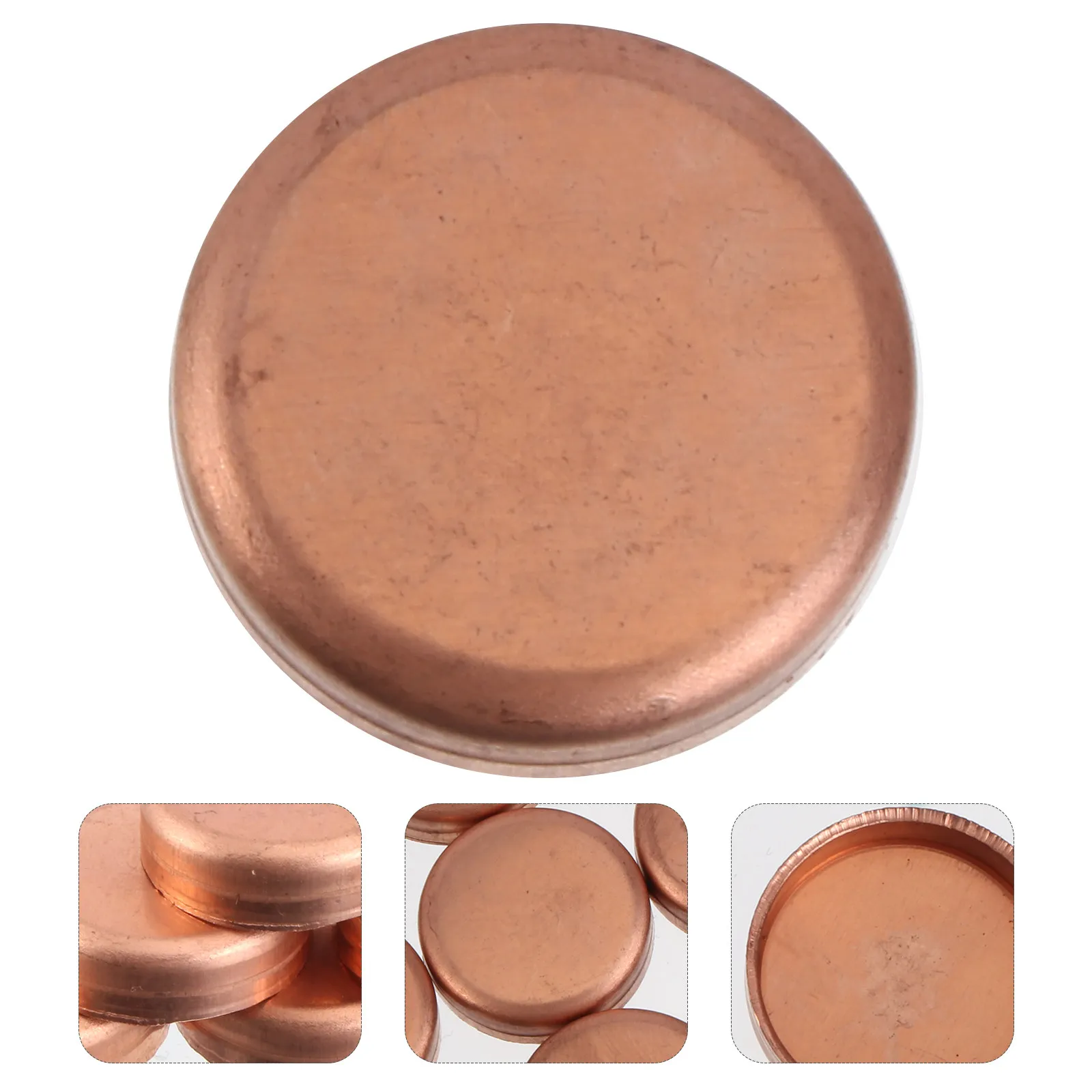 10Pcs Copper Blocking Cap Premium Durability Welding Cooling Accessory High Brightness Accurate Size Engineering Maintenance