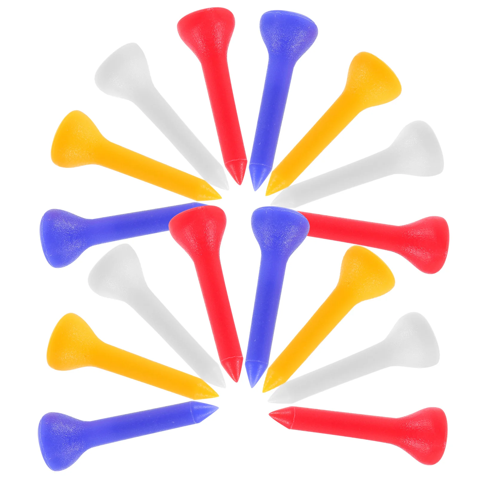 100 قطعة تي شيرتات الغولف البلاستيكية 3.5 مللي متر مختلط اللون دائم طويل الأمد خفيفة الوزن السائبة غير قابلة للكسر إكسسوارات الغولف تيز البلاستيك #5