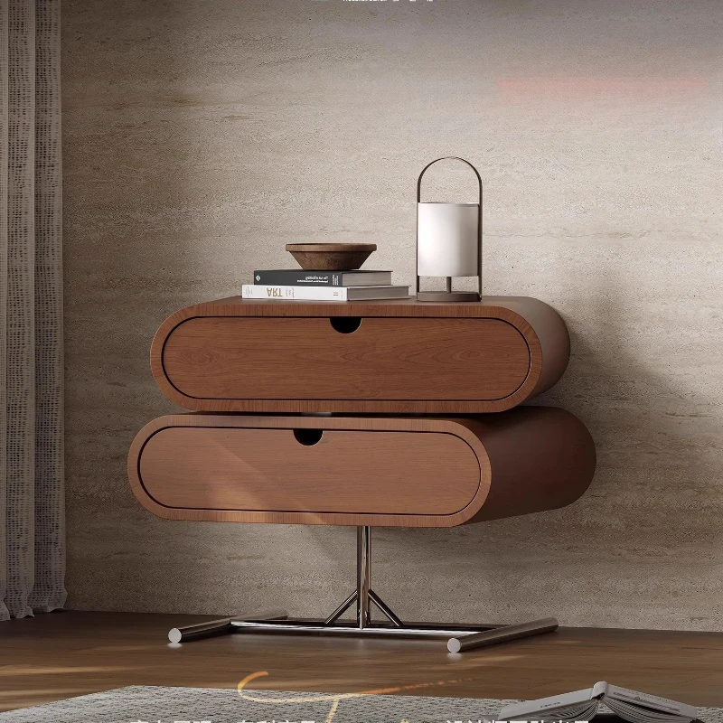 

/Minimalist Nordic Bedside Table Organizer Rotate Unique Cabinet Bedside Table Bedroom Storage Mesita Noche Home Furniture