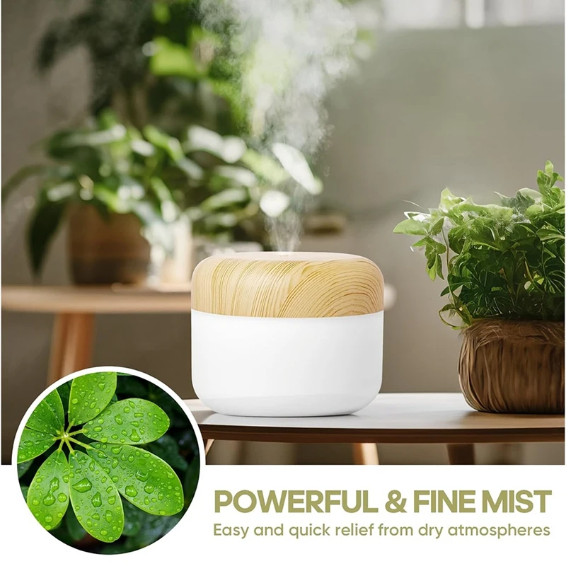 Kleine Luftbefeuchter für Schlafzimmer – 400 ml Mini-Schreibtisch-Luftbefeuchter, tragbare Luftbefeuchter mit kühlem Nebel für Babys im Zimmer