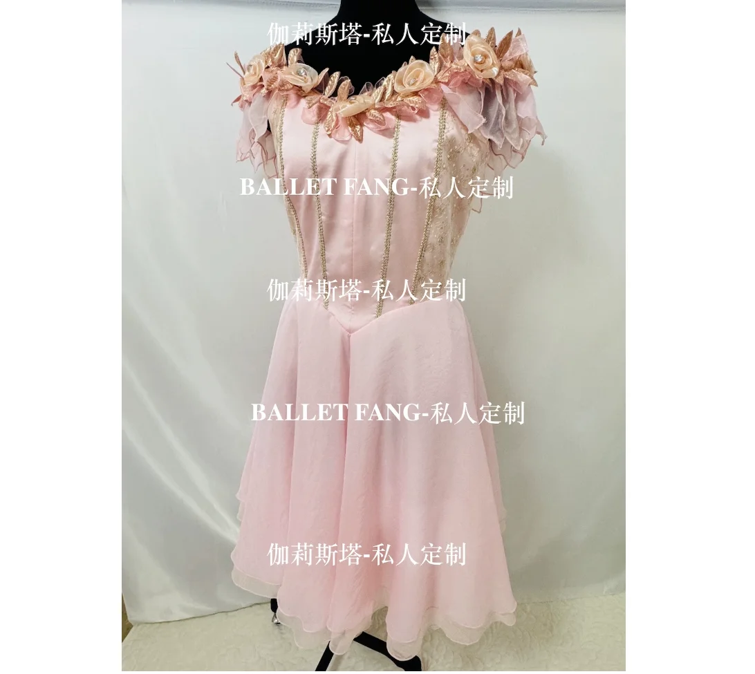 Flower Waltz Variations Pirate Garden Group Dance Tutu Private custom pink flower flash gold tutu