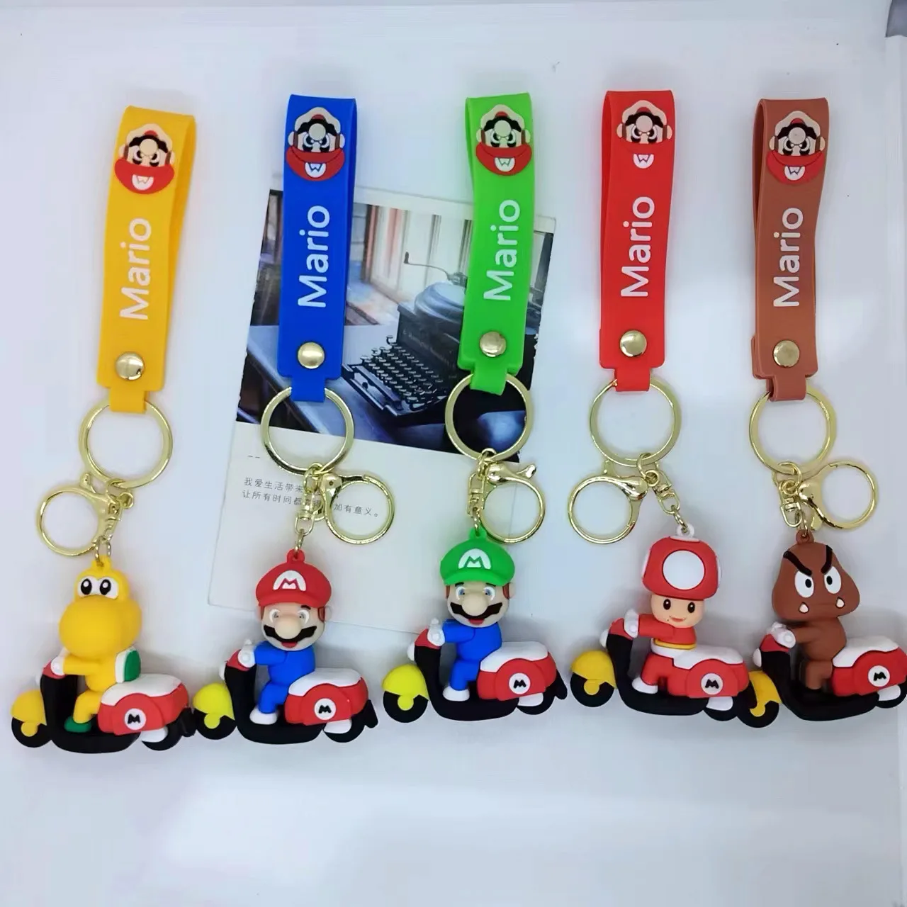

Cross Border Creative Cartoon Bike Mario Keychain Bag Car Keychain Accessories Gift Wholesale Kawaii Cute Personalized Gifts Y2k