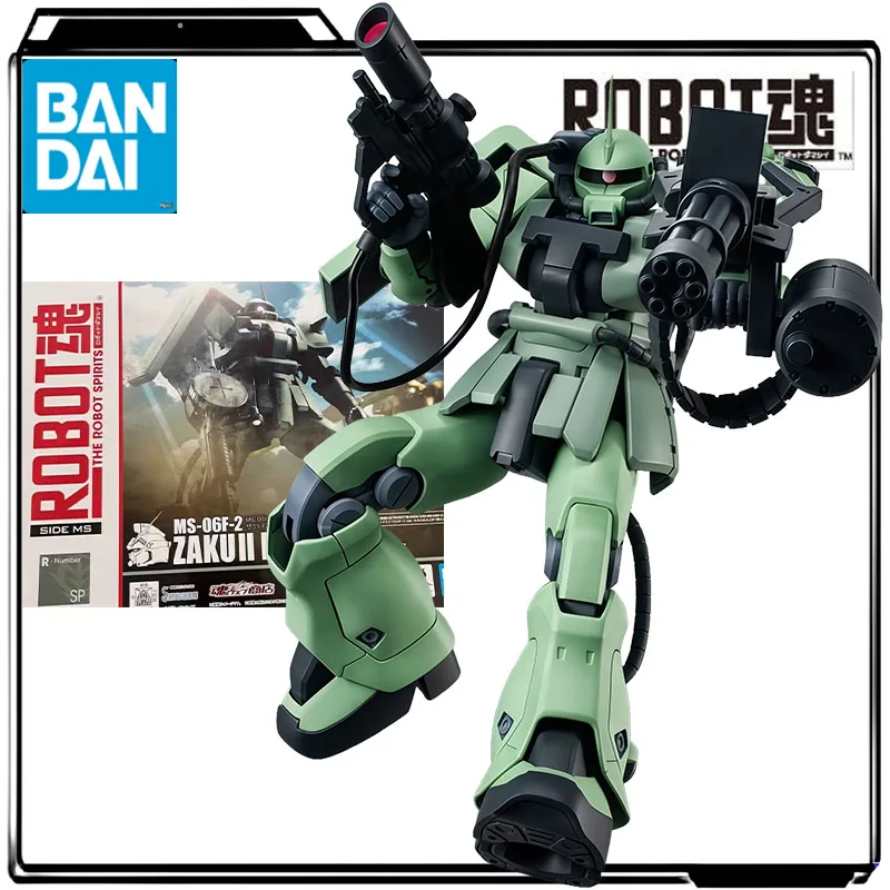 Bandai genuíno robô anime figura MS-06F-2 zaku ii f2 tipo (dedicado para telêmetros) figura de ação brinquedos para meninos crianças presente