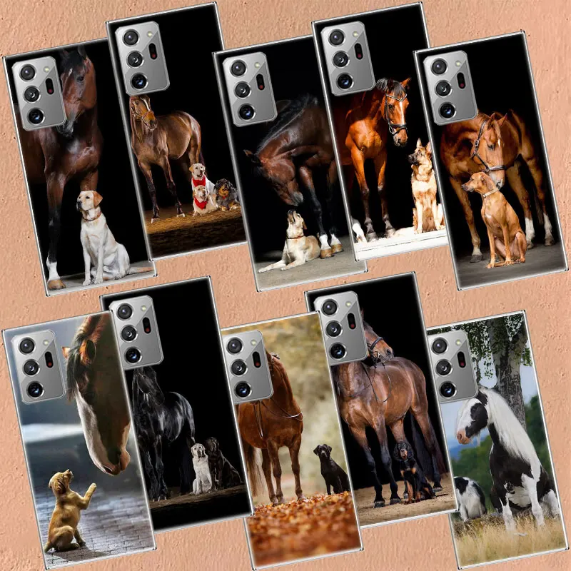 Domineering Cool Horses And Dogs Phone Case For Samsung A55 A35 A25 A15 A05S A04 A04S A14 A24 A34 A54 M11 M12 M21 M30S M31 M31