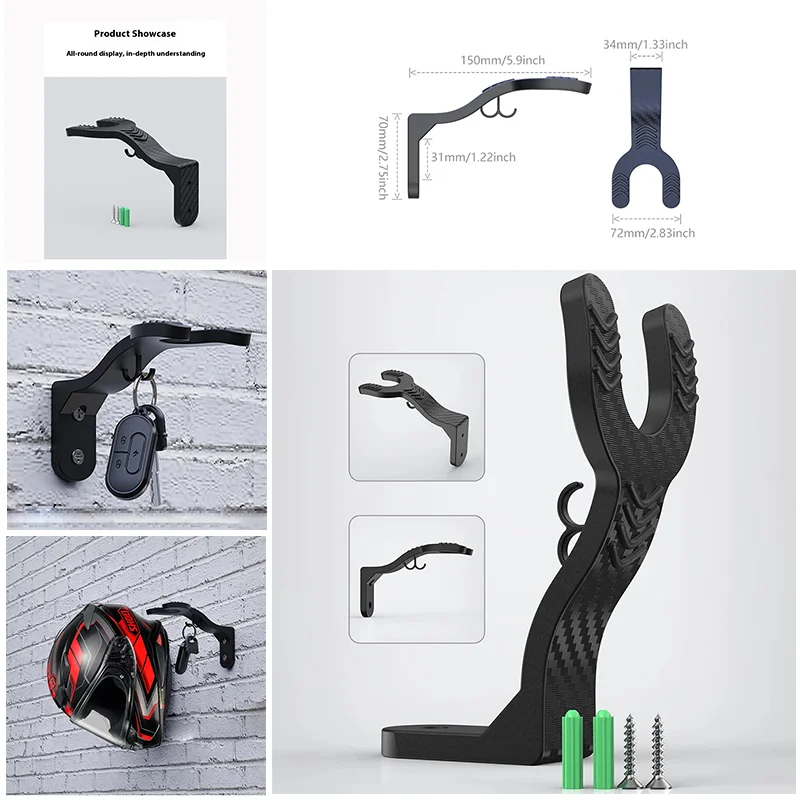 

For BMW R1200GS/GT R1250GS/GT C400GT C400X S1000R/XR/RR G310GS/R Motorcycle Helmet Hook Racks Multipurpose Hook Wall Mount Hooks