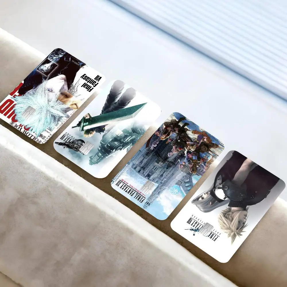 1pc Games F-Final-F-Fantasy Credit Card Skin Stickers for VISA Bank Card Transportation Card Waterproof Sticker Gift