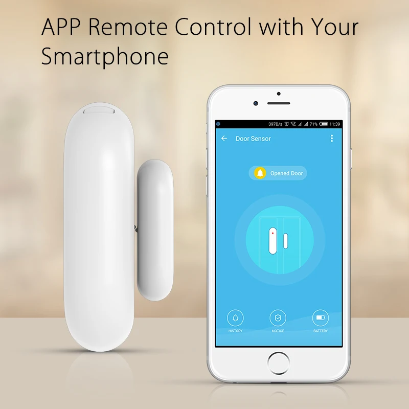 Sensor de Contato, Smart Home Automation, Z-Wave Plus, 868,4 MHz, EU Magnetic Door Open and Window, EU