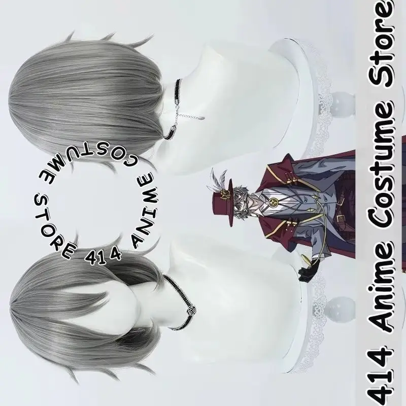 

Парик для косплея игры и аниме Jack the Ripper Record of Ragnarok, серая кожа головы, термостойкое волокно, синтетические волосы