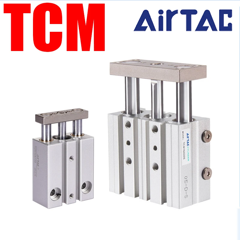 AirTAC TCM16/20/25/32/40/50/63/100 Compact Guide Pneumatic Cylinder Copper Sleeve Bearing Industrial Pneumatic Parts