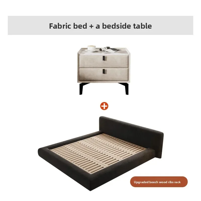 

Двуспальная кровать в скандинавском стиле, европейский стиль, лофт, спальная двуспальная кровать King, домашний деревянный дизайн, мебель для спальни Letto Matrimoniale