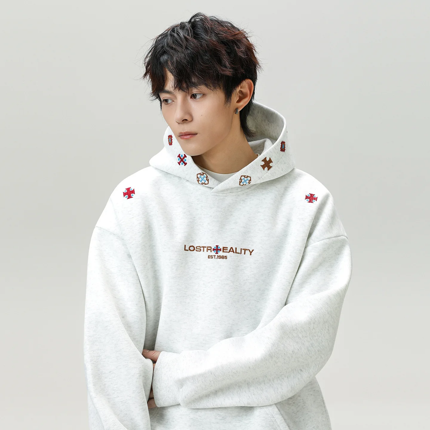 

2025 Autumn Unisex Hoodies Embroidered Hoodie Heavyweight Oversized Man Women High Street Hooded Sweatshirt Jacket