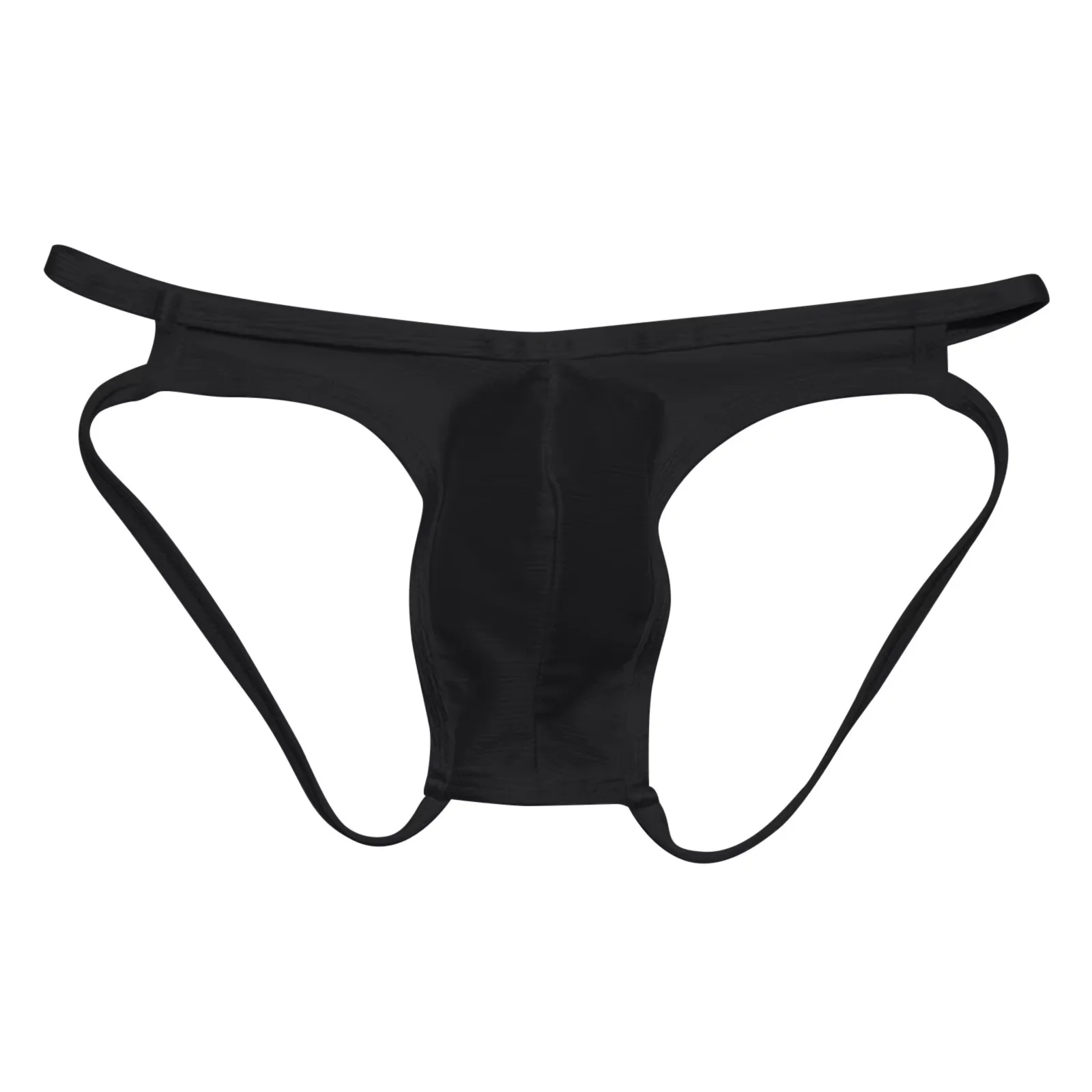 Men's Shiny T-Back Thong Sexy Low Waist U Convex Pouch G-String Briefs Cheeky Lingerie Gays Erotic Open Buttocks String Knickers