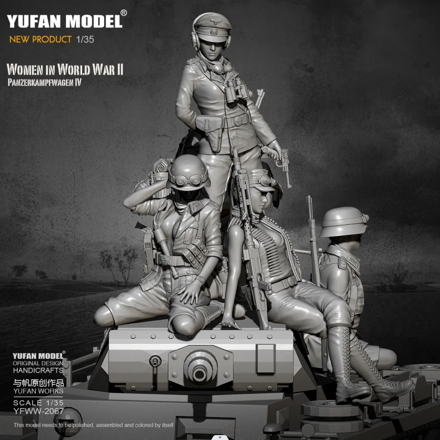 1/35 Yufan model Resin Model Tank soldier beauty self-assembled ( 6 pec set) YFWW-2067