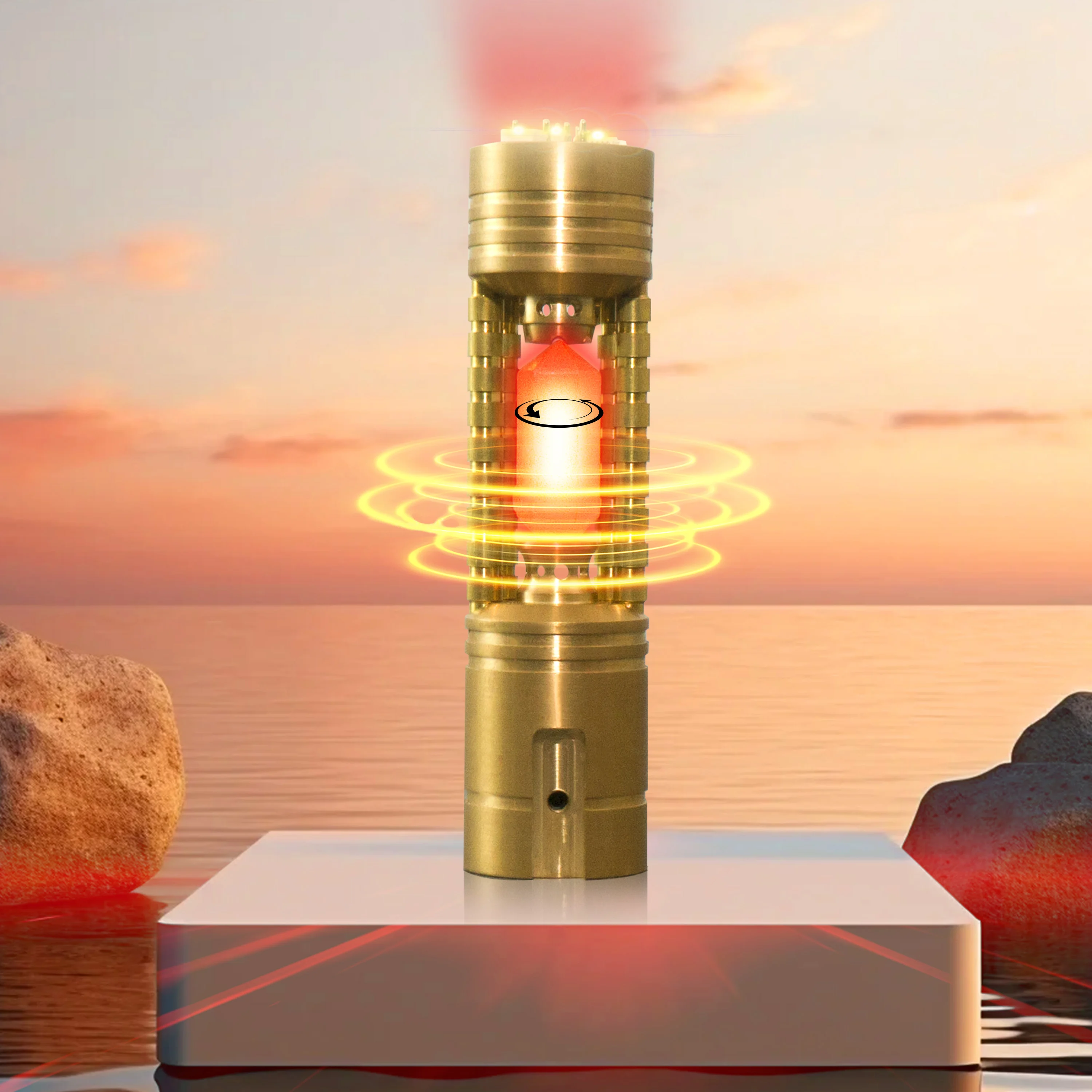 DIYsabers Newly designed rotating crystal Metal crystal chamber made of brass with DIY design for lightsaber accessories