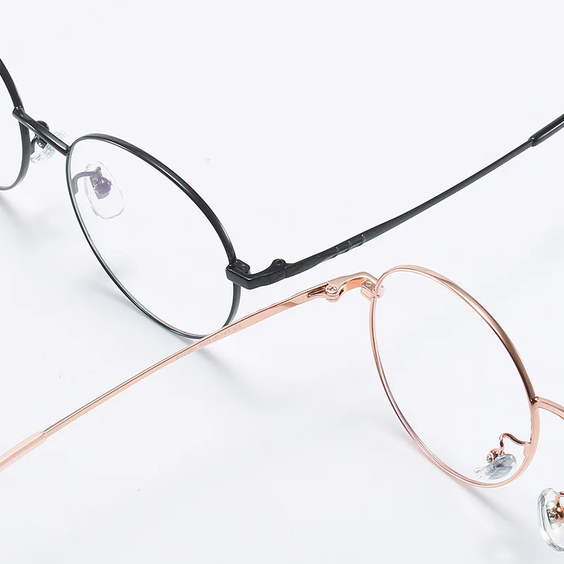 Round Frame Trendy Men and Women Ultra Light Glasses Β Titanium Frame with Myopic Glasses Option Frame