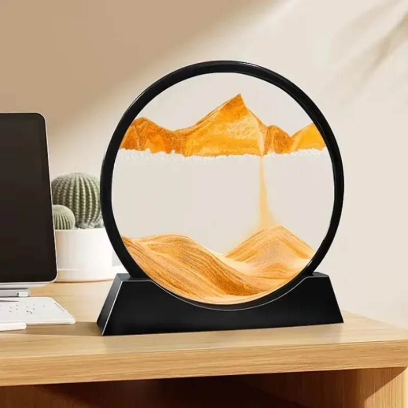 الإبداعية ثلاثية الأبعاد تتحرك الرمال الفن Oranment السائل الساعة الرملية تتدفق الرمال الرمال المتحركة ديكور المنزل هدية #4