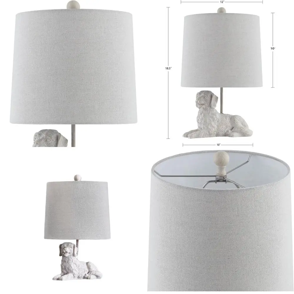 

Настольная лампа в виде собаки породы ретривер, 18,5 см, белая, из полимерной смолы, с абажуром, идеально подходит для спальни, рабочего стола или гостиной