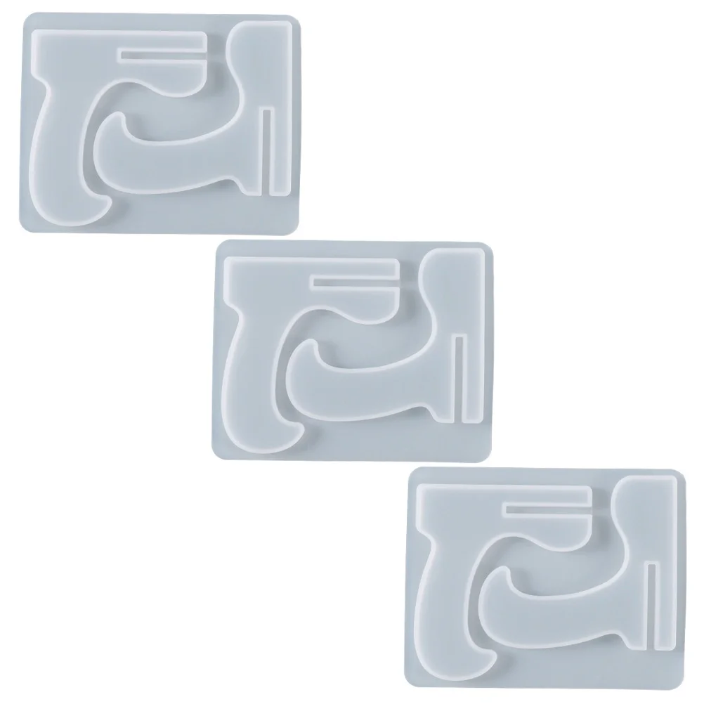 3 Pcs Bracket Epoxy Mold Iod Molds Cell Phone Kickstand Letter Holder Silicone DIY Lovers