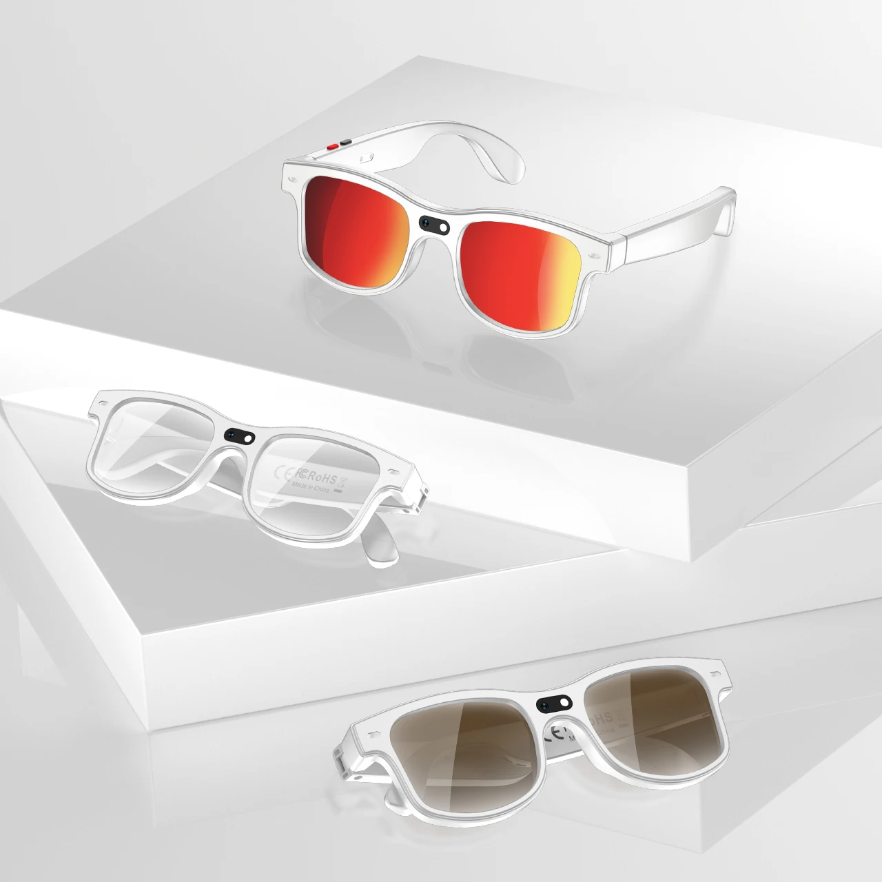 Latest 2025 G3 Camera Glasses Detachable Lenses AI Model 1080P Video Capture Magnetic Fast Charging Touch App Control