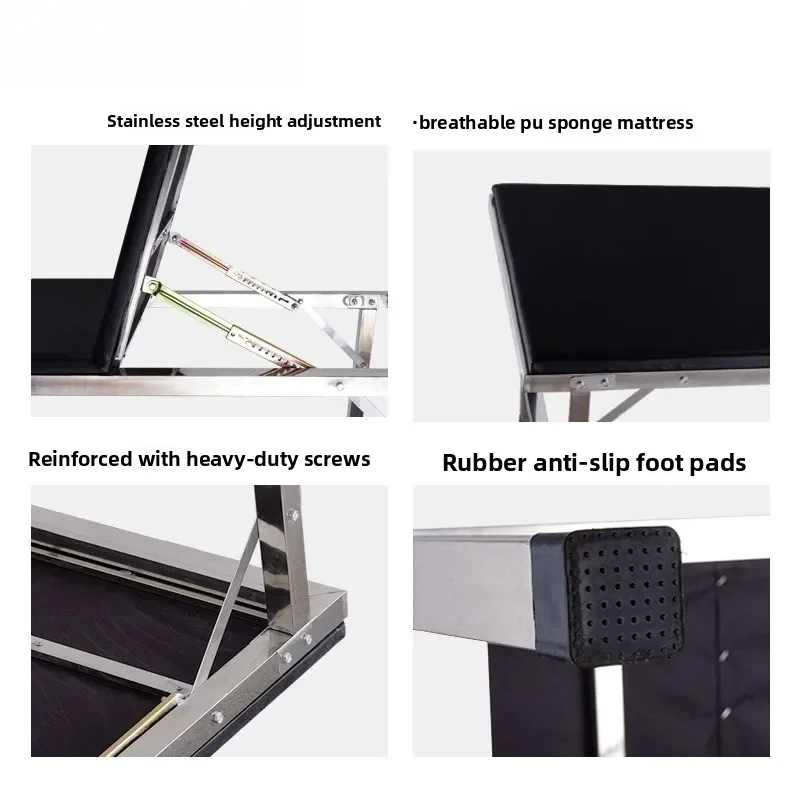 Thickened Stainless Steel Diagnostic Exam Bed Massage Treatment Rehabilitation Therapy Table Table De Massage Facial Bed