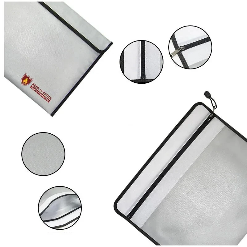 Огнестойкая водонепроницаемая сумка для документов с жидким силиконовым покрытием, огнестойкая папка для денег, держатель для файлов, органайзер, безопасное хранение 38*28 см