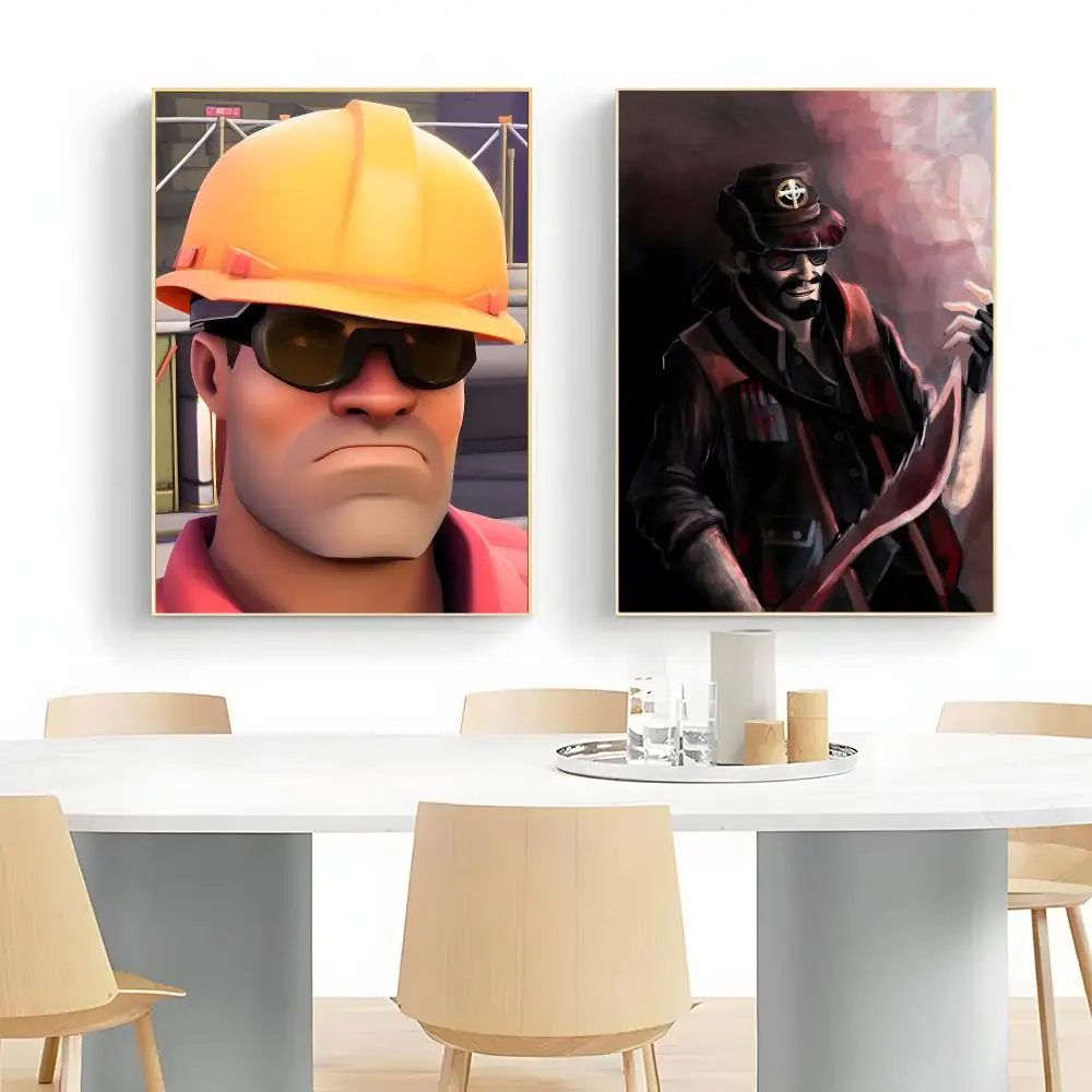 Classic Shooter Game Team Fortress Poster Wall Art Print Decorative Mural Home Decor Gift Unframed