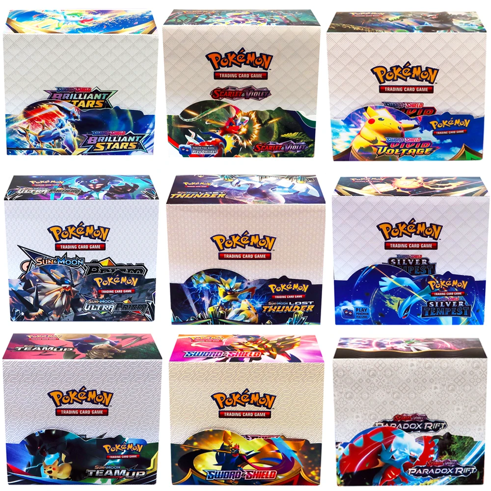 324 unids/caja Pokemon TCG: Shining Fates Booster Box coleccionable Trading Pokemon juego de cartas regalo para niños juego de mesa Surging Prismatic