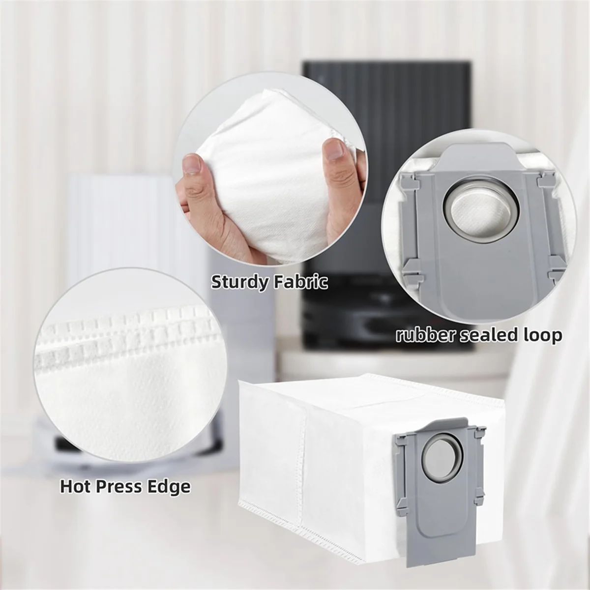 20 шт. подушечки для швабры, мешок для пыли для Roborock Q Revo S/Q Revo Pro/Q Revo Maxv/Q Revo Master/Q Revo Plus/Q Revo Curv Vacuum Parts_A66K