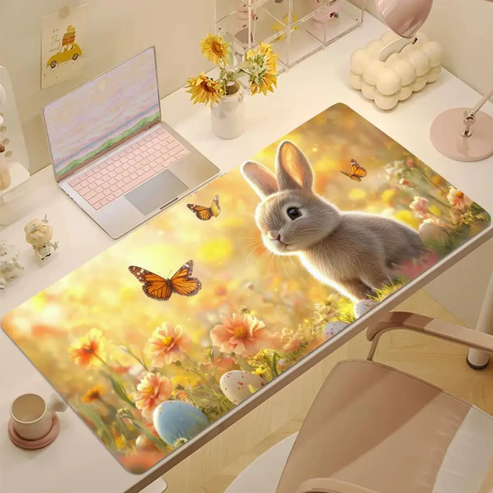 

bunny wallpaper Mouse Pad Tablet mouse Pad Laptop xl desktop mouse pad, cute HD Rainbow Gaming keyboard pad, csgo Player, 90x40