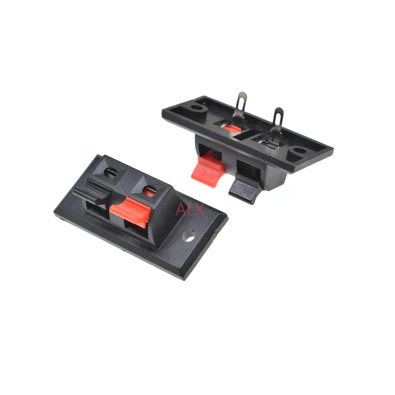 5Pcs 2 Positions Connector Terminal Push in Jack Spring Load Audio Speaker Terminals