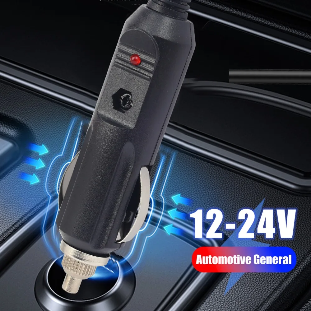 سيارة ولاعة السجائر التوصيل ذكر محول 12 فولت 24 فولت استبدال موصل LED تنصهر للسيارات شاحنة RV قارب كابل إمداد الطاقة رئيس