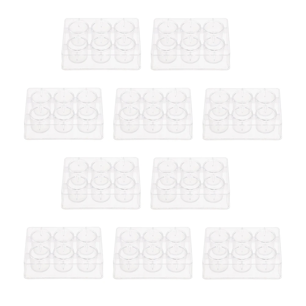 

10pcs Plastic Plates 6-hole Experiment Bowls Laboratory Reaction Plates Chemistry Lab Tools Petri Dish Teaching Aids