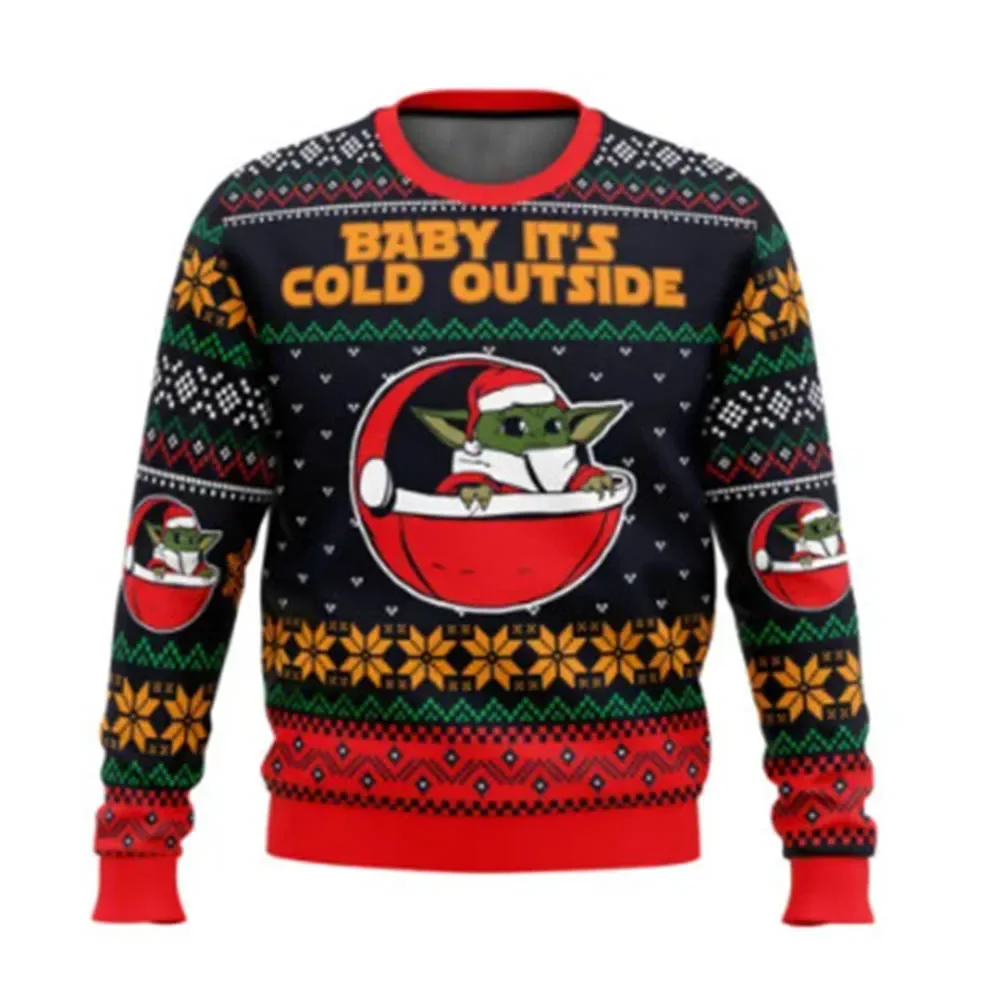 Alien Christmas Avatar Ugly Christmas Sweater 2025 Fashion Men's and Women's Hoodies Cartoon Anime Couple Hoodies Sportswear