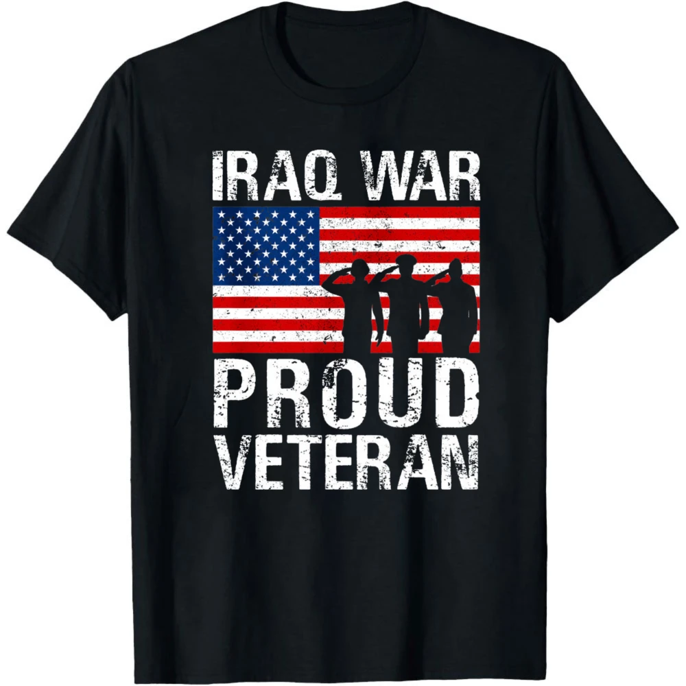 Proud Iraq Veteran Men Shirt Veteran Gift for Military Vet Men Women Combat Tops Men Clothes Summer Short Sleeve Tees