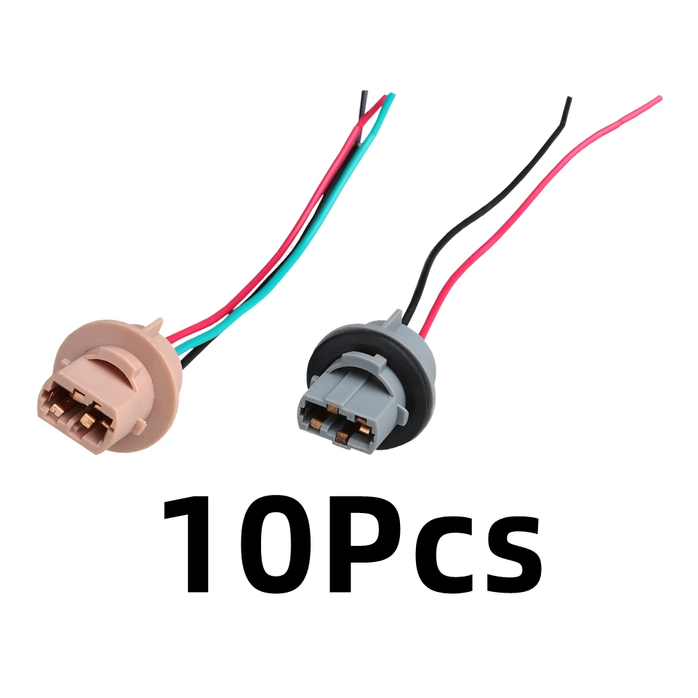 10Pcs Einzel/Doppel Filament T20 Lampe Halter Birne Basis Adapter Buchse Für Auto Blinker Licht Nebel Licht seite Marker – Detail 1