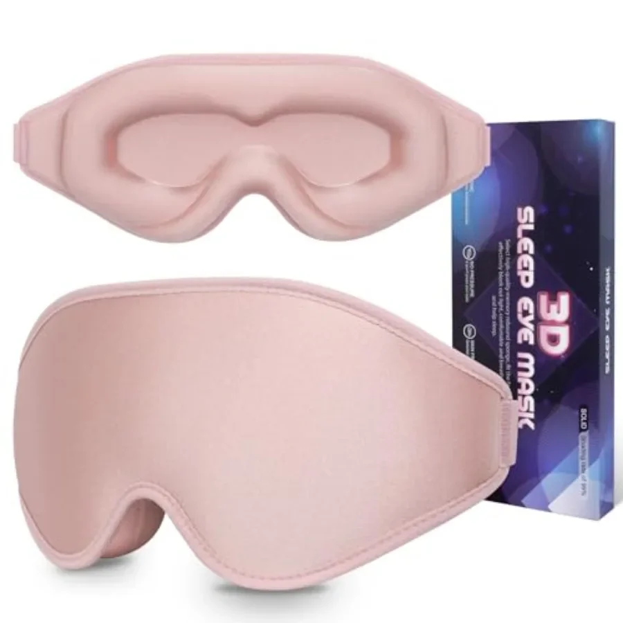 

Sleep Mask 3D Eye Mask for Sleeping 100% Light Blocking Eye Covers with Adjustable Strap Night Blindfold for Women Memory Foam