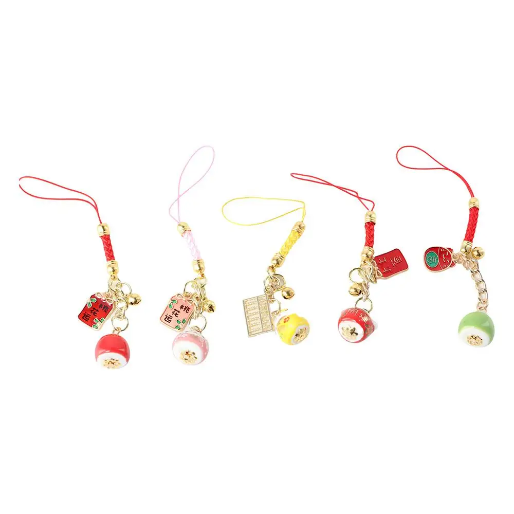 

Good Luck Mini Sakura Cat Charm Phone Lanyards Funny Bag Pendant Korean Style Key Ring Cute Key Chain Bag Accessory